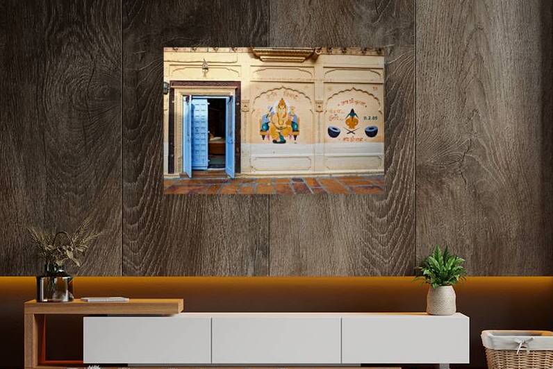 Decorated painted house in Jaisalmer Rajasthan shows local art by Marco Brivio