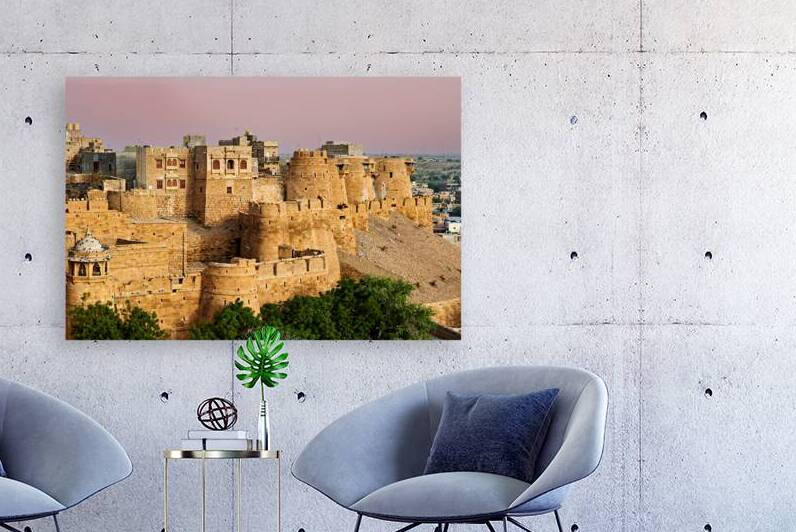 Sunset at the walls of Jaisalmer Fort in Rajasthan India by Marco Brivio