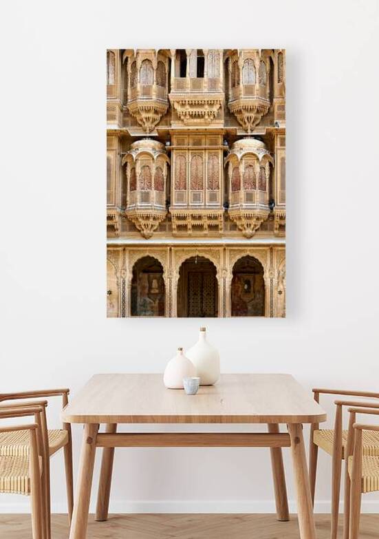 Traditional haveli house in Jaisalmer Rajasthan with detailed ca by Marco Brivio