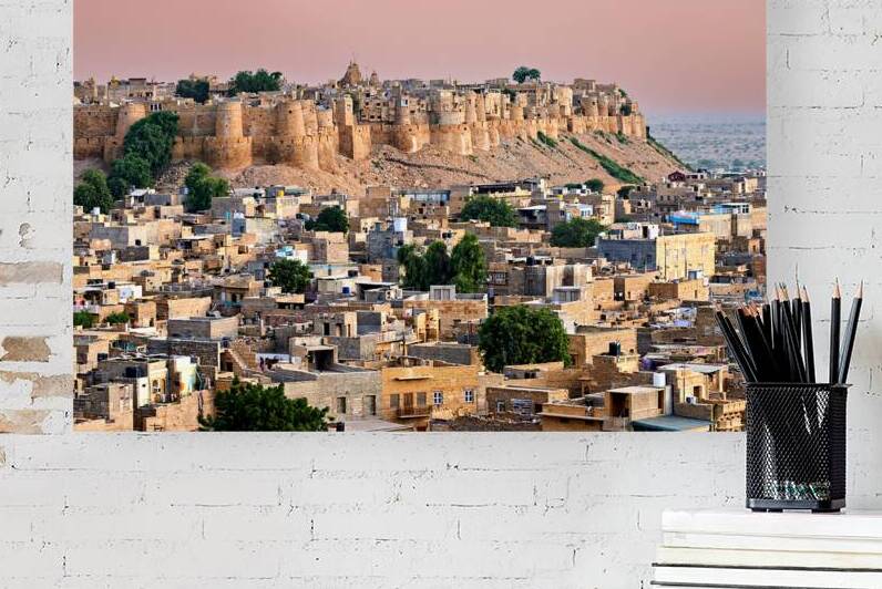 Sunset cityscape view of Jaisalmer in Rajasthan by Marco Brivio