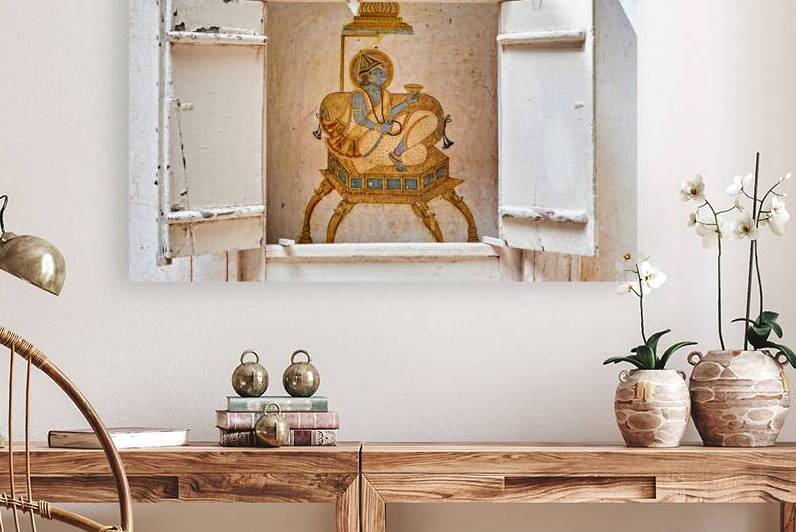 Artwork of a seated figure in Mehrangarh Fort Jodhpur Rajastha by Marco Brivio