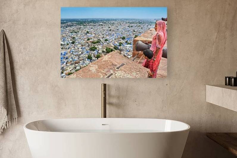 View of the blue city of Jodhpur from a high point by Marco Brivio