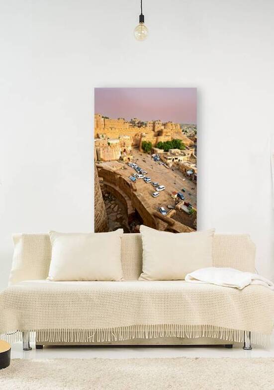 Walls of Jaisalmer at sunset in Rajasthan India capture the town by Marco Brivio