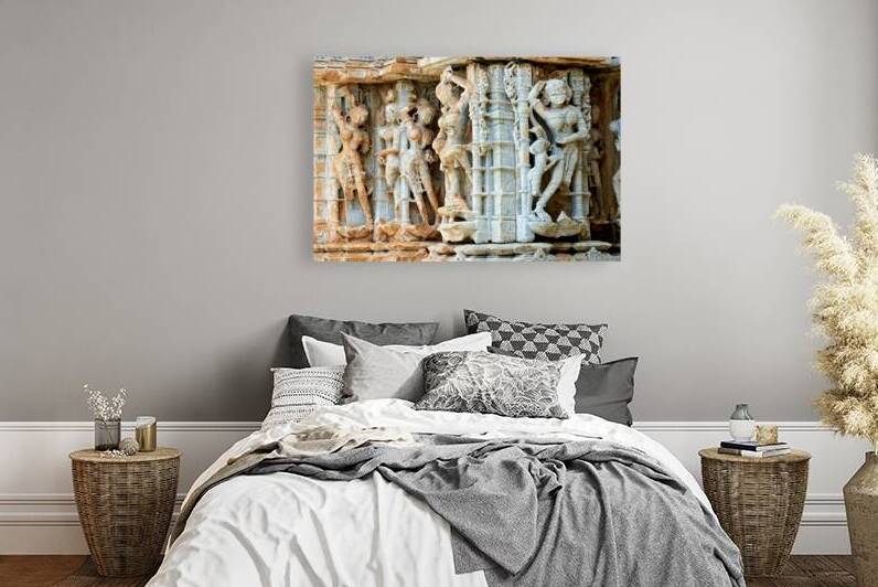 Sculptures at chittorgarh fort in rajasthan india by Marco Brivio