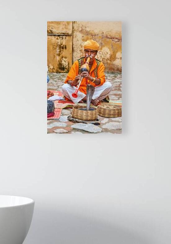 Snake charmer performs in Amber Rajasthan India by Marco Brivio