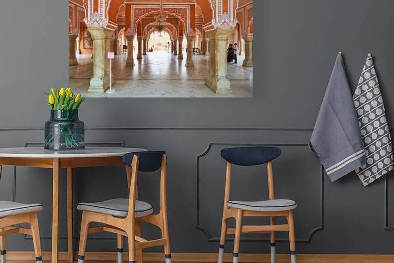 Beautiful architecture at City Palace in Jaipur Rajasthan Indi by Marco Brivio