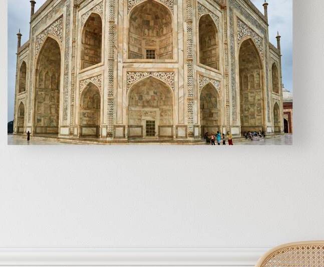 Explore Taj Mahal Palace in Agra India during a cloudy day by Marco Brivio