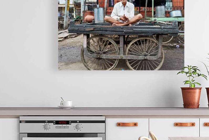 Old man seated on a cart in Bundi Rajasthan during daytime by Marco Brivio