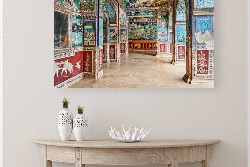 Decorative paintings inside Taragarh Fort in Bundi Rajasthan by Marco Brivio