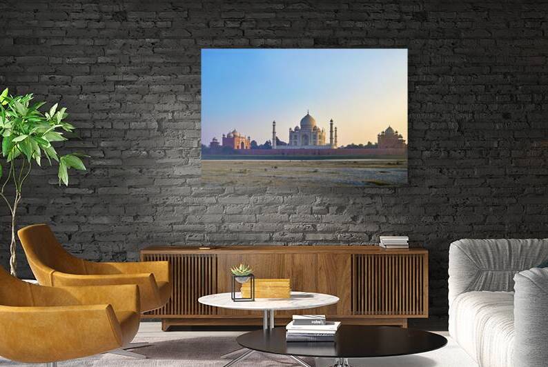 Taj Mahal Palace stands tall in Agra during sunset view by Marco Brivio