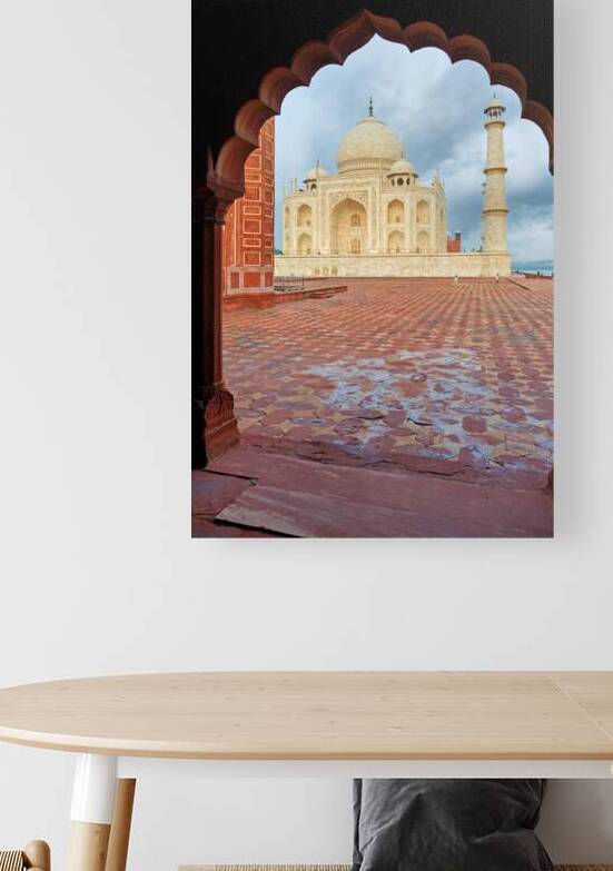 Visit to Taj Mahal Palace in Agra India under cloudy sky by Marco Brivio
