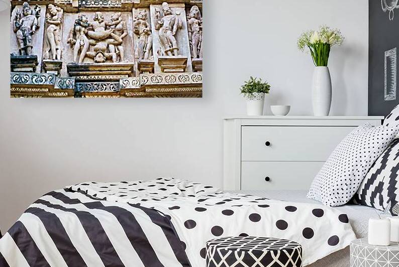 Carvings on temples in Khajuraho show Hindu art and culture by Marco Brivio