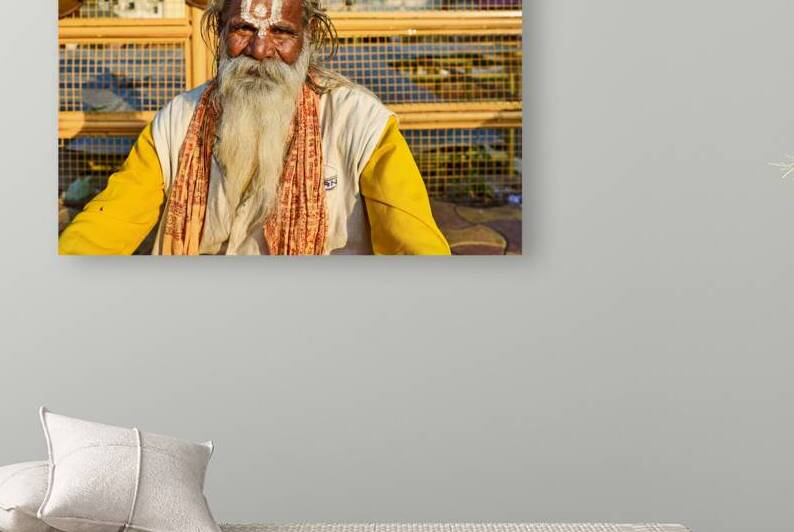 Portrait of a sadhu in Orchha Madhya Pradesh India by Marco Brivio