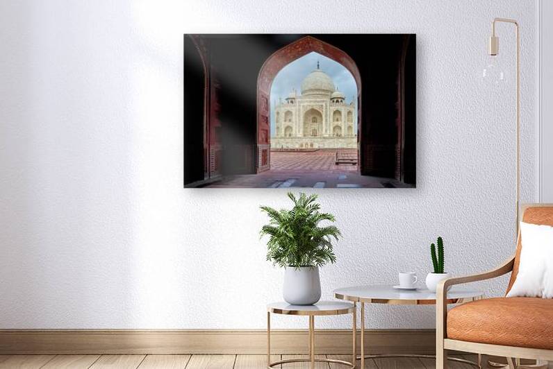 View of Taj Mahal Palace from entrance in Agra by Marco Brivio
