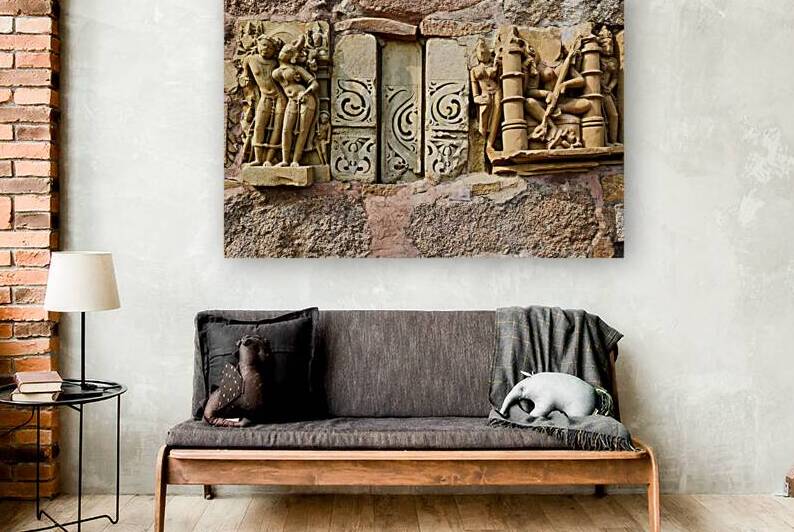 Sculptures on Hindu temples in Khajuraho Madhya Pradesh India by Marco Brivio