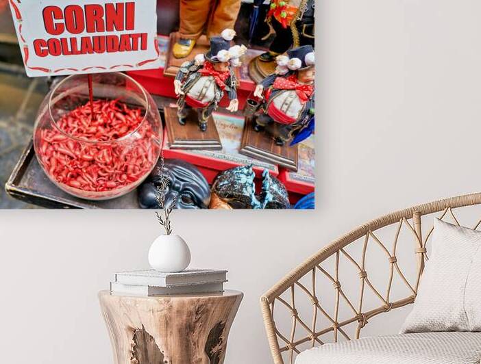 Lucky horns for sale in Spaccanapoli downtown quarter of Naples by Marco Brivio