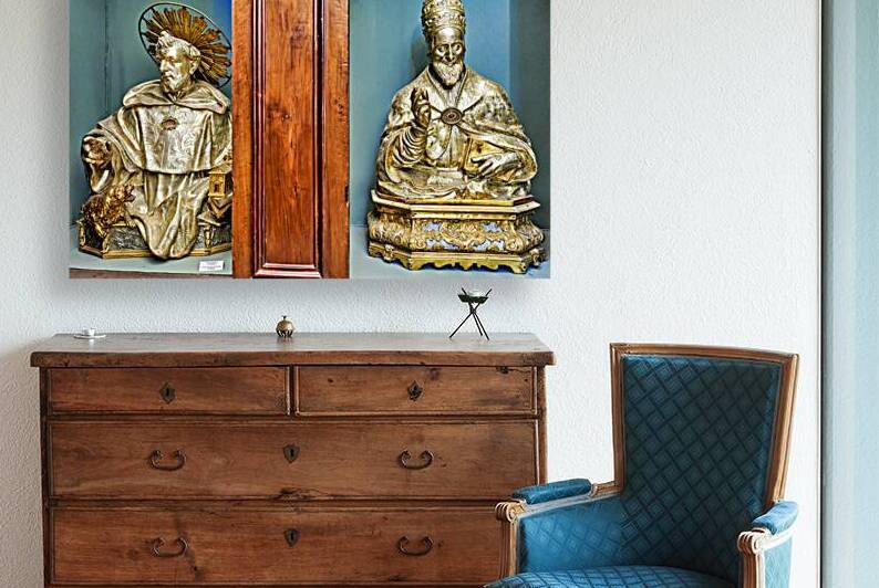 Sacred relics and treasures in San Domenico Maggiore church in N by Marco Brivio