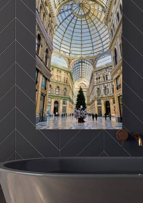 Visitors enjoy Galleria Umberto I in Naples for the holidays by Marco Brivio