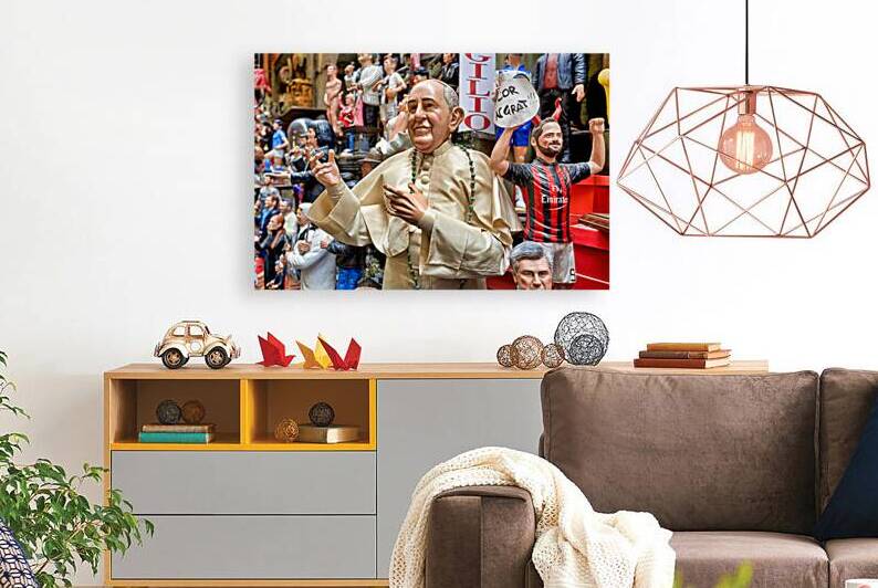 Figurines in Naples Campania Italy show Christmas Nativity Scene by Marco Brivio