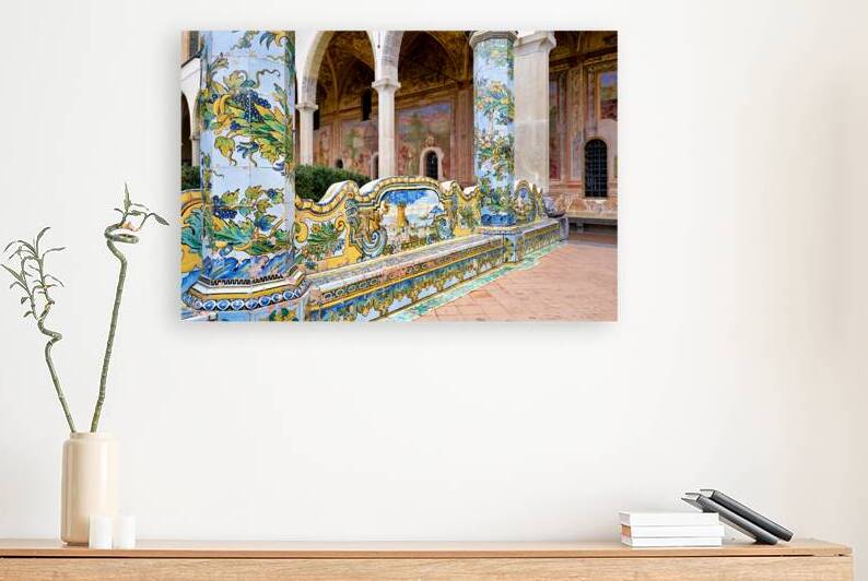 Cloister of the clarisses at santa chiara in naples campania ita by Marco Brivio