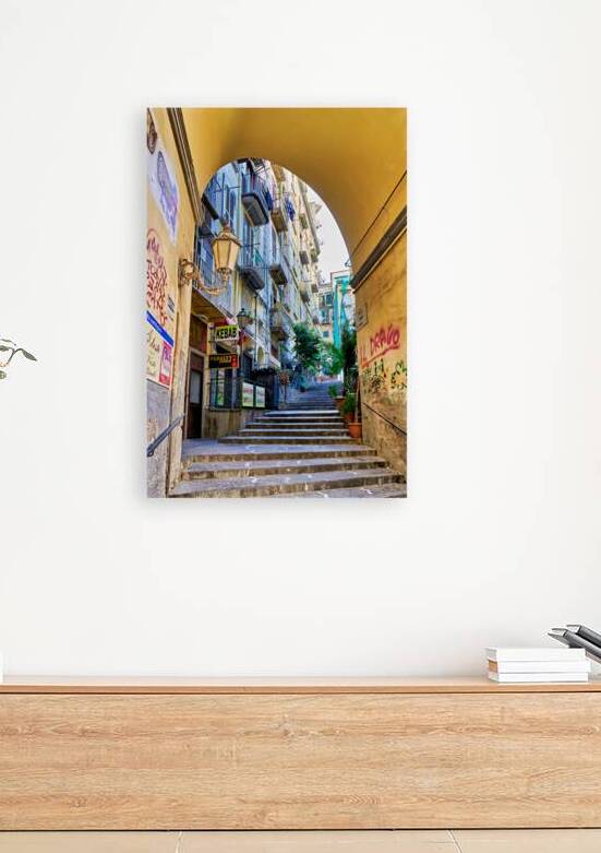 Narrow alley in Via Chiaia in Naples Campania Italy shows daily  by Marco Brivio