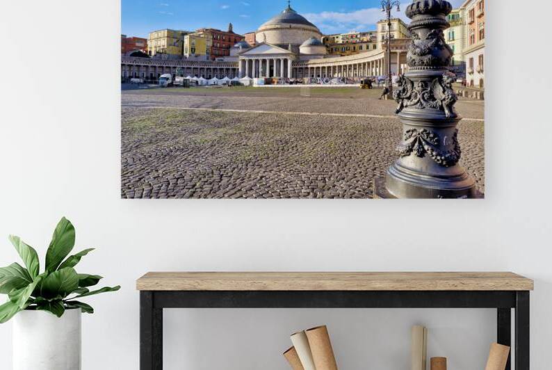 Piazza del Plebiscito in Naples Campania Italy on a clear day by Marco Brivio