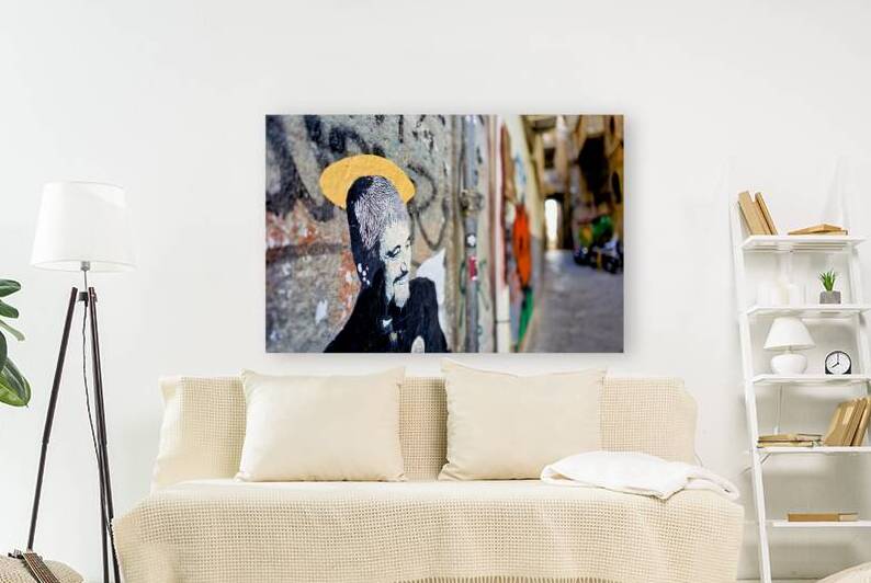 Mural of pino daniele in via tribunali naples campania italy by Marco Brivio