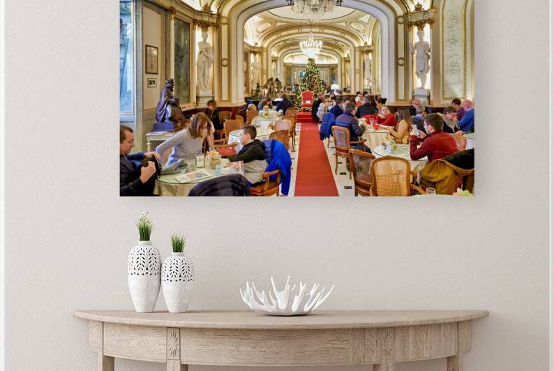 Visitors enjoy coffee and food at Caffe Gambrinus in Naples by Marco Brivio