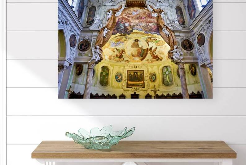 Tourists visit Naples Cathedral in Campania Italy during the day by Marco Brivio