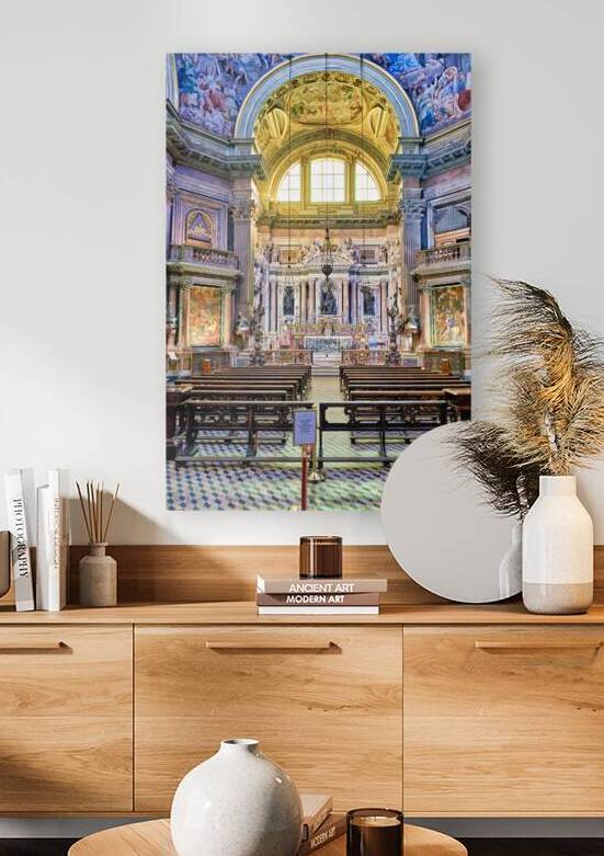 View of the interior of Naples Cathedral in Campania Italy by Marco Brivio