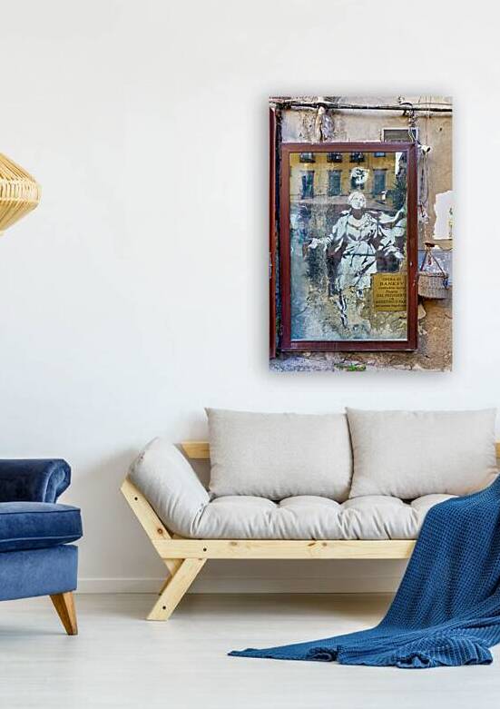 Famous Banksy street art in Naples Campania Italy by Marco Brivio