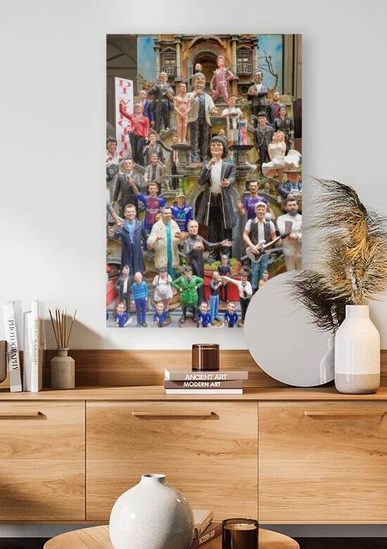 Statues in artisan workshops of Christmas Nativity Scene in Napl by Marco Brivio