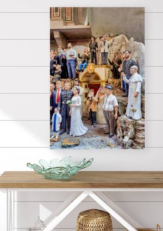 Statues of Christmas nativity scene in Naples Campania workshops by Marco Brivio