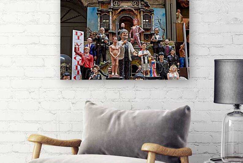 Statues of Naples Christmas Nativity scene in artisan workshop d by Marco Brivio