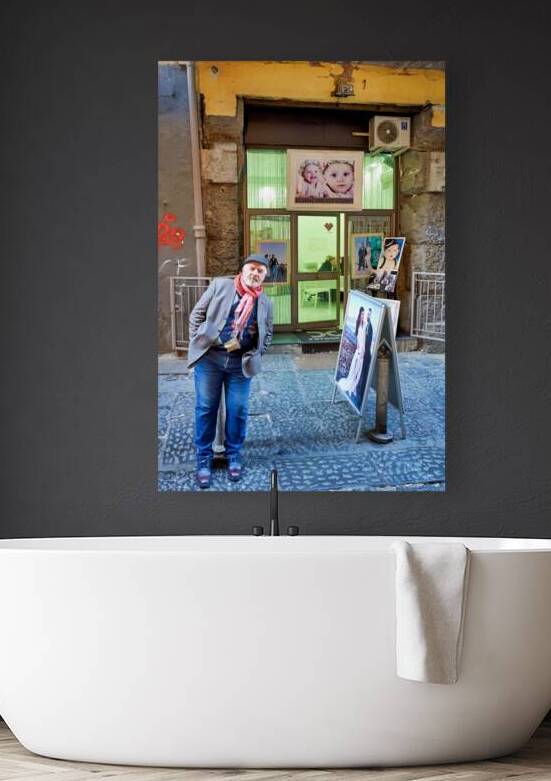 Domenico Caso stands in front of his workshop in Naples Campania by Marco Brivio