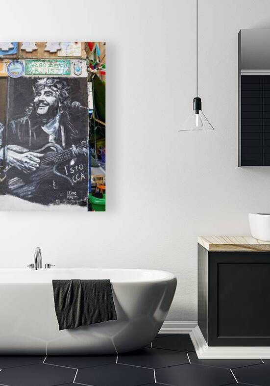 Graffiti of pino daniele in the spanish quarters of naples italy by Marco Brivio