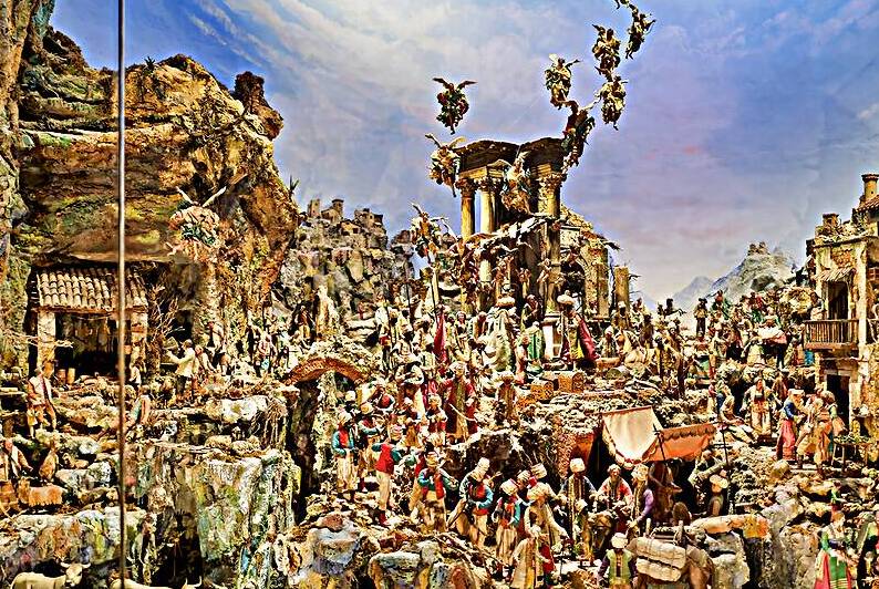 Nativity scene displayed in Certosa di San Martino in Naples It by Marco Brivio