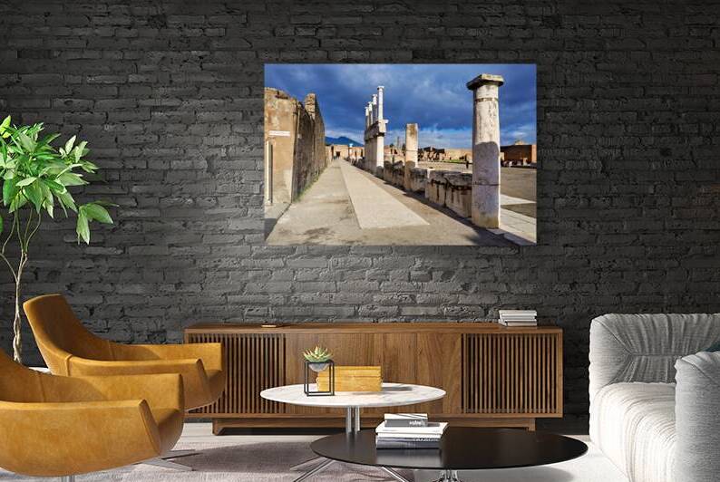 Exploring Pompeii ruins in Campania Italy on a cloudy day by Marco Brivio