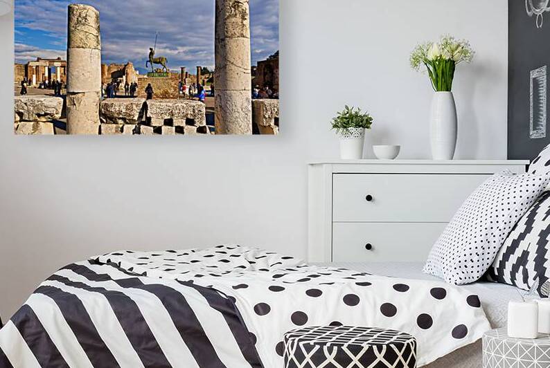 Visitors explore Pompeii ruins in Naples Campania Italy by Marco Brivio