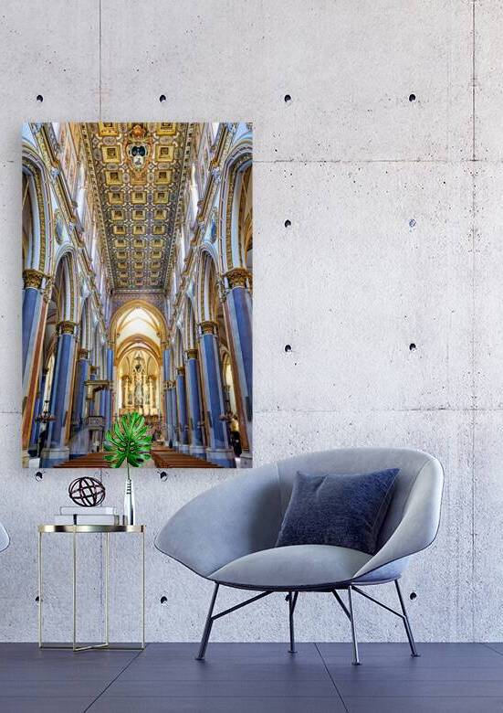 Gothic church interior of San Domenico Maggiore in Naples Campan by Marco Brivio