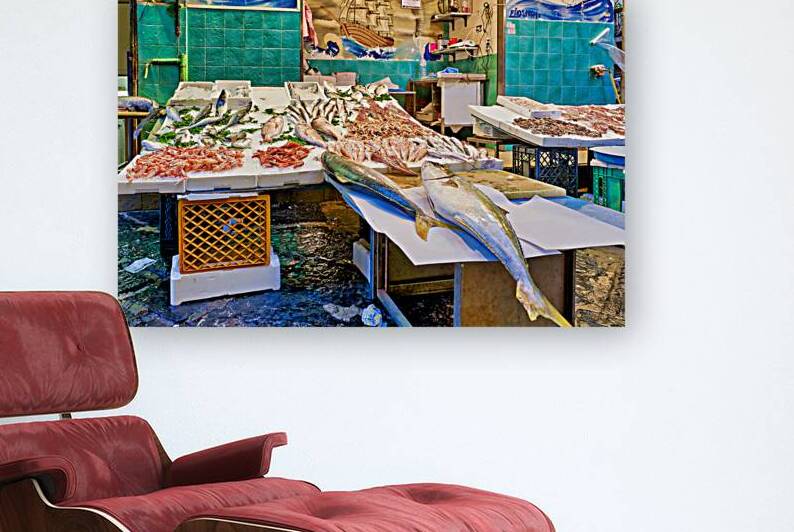 Fishmongers market in Pignasecca quarter of Naples Campania Ita by Marco Brivio