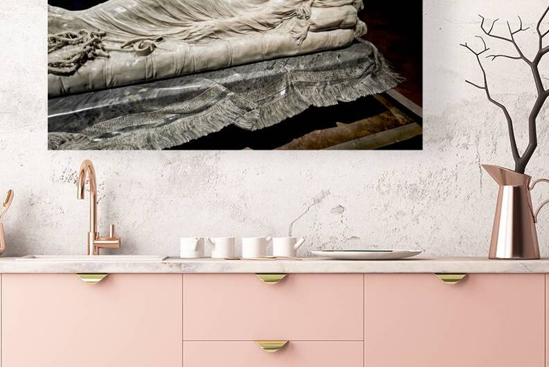 Veiled Christ sculpture located in Sansevero Chapel in Naples It by Marco Brivio
