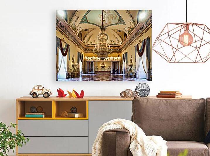 Visitors explore Museo di Capodimonte in Naples Campania Italy by Marco Brivio