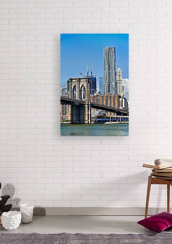 Brooklyn Bridge and Manhattan skyline seen from the East River by Marco Brivio