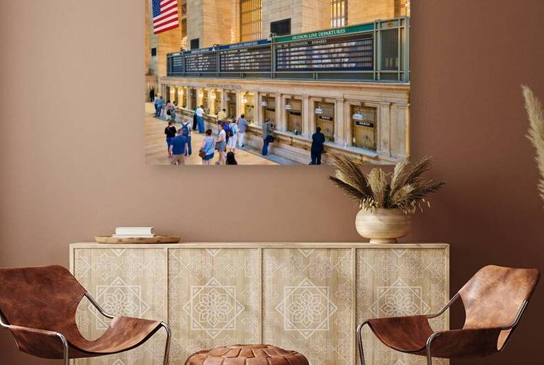 People buy tickets at the counter in Grand Central Terminal by Marco Brivio