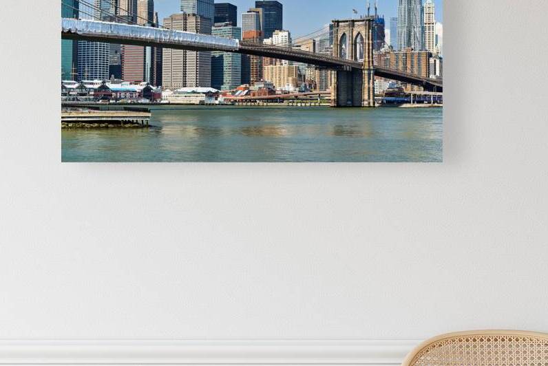 Brooklyn Bridge and Manhattan skyline view in New York City by Marco Brivio