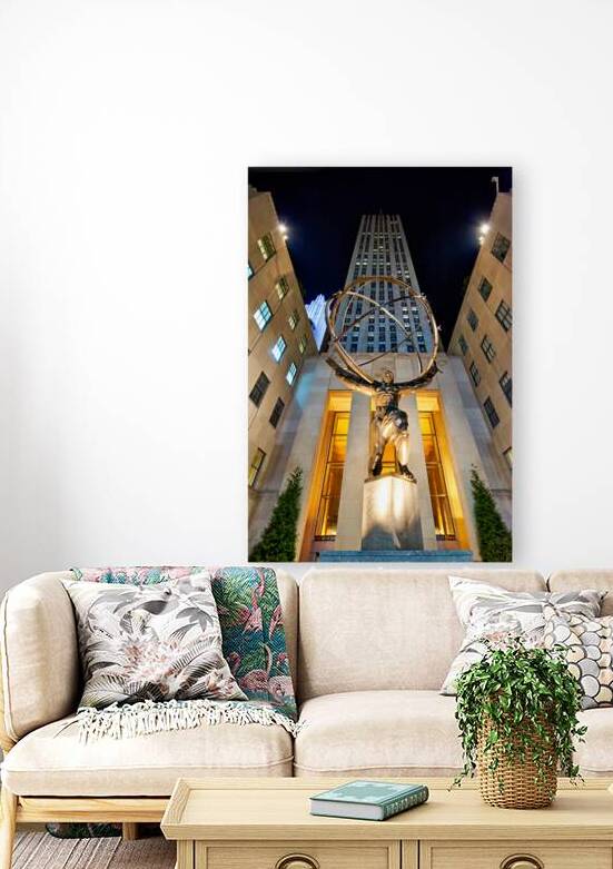 Statue of atlas at rockefeller center in manhattan new york by Marco Brivio