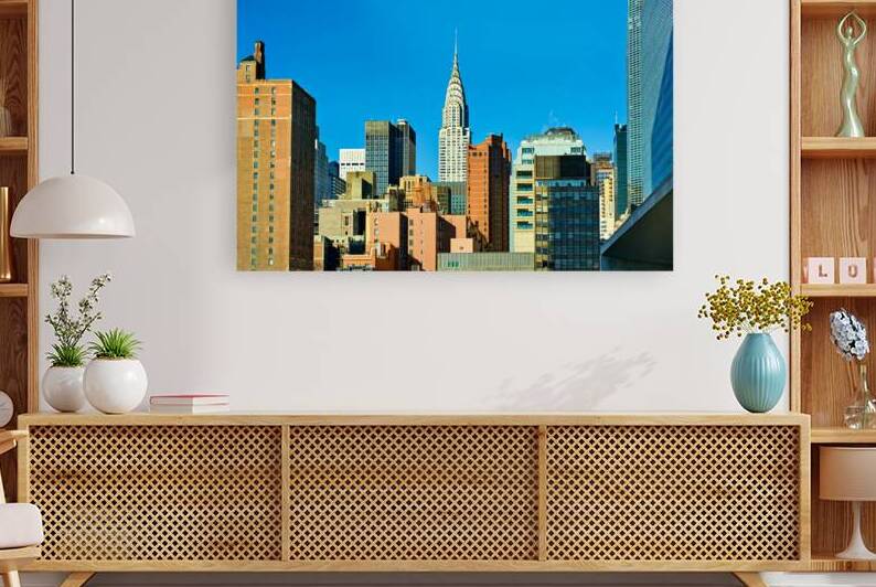 Chrysler Building stands tall among Manhattan buildings in New Y by Marco Brivio