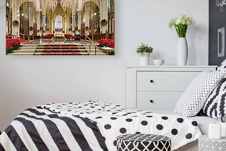 St. Patricks Cathedral interior in Manhattan during holiday sea by Marco Brivio