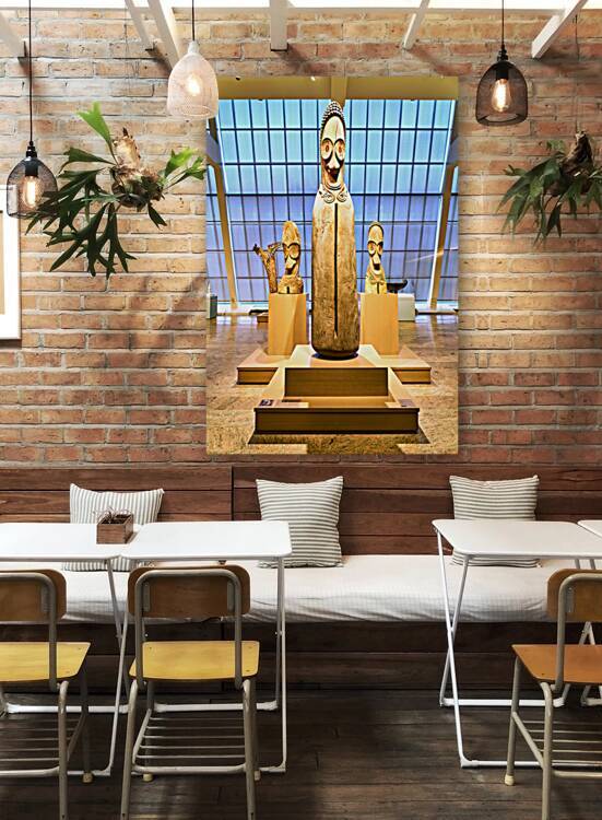 Oceanic art display in the Michael Rockefeller Wing at the museu by Marco Brivio